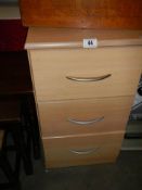 A small three deep drawer bedroom chest, COLLECT ONLY.