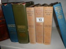 Six books relating to Sir Winston Churchill.