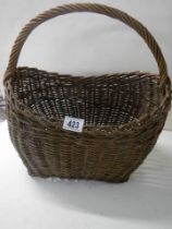 An old wicker basket.