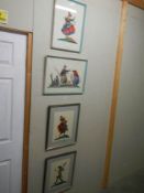 Four framed and glazed Mexican themed prints, collect only