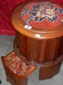 A Victorian mahogany commode with pot liner, COLLECT ONLY.