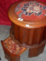 A Victorian mahogany commode with pot liner, COLLECT ONLY.