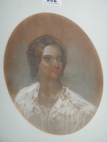 A pair of framed and glazed oval portraits of the Misses Makenzie of Seaforth, circa 1850's. COLLECT - Image 3 of 6