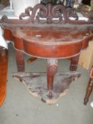 A Victorian mahogany wash stand, COLLECT ONLY.