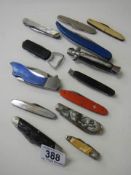 A mixed lot of vintage penknives.