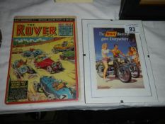 A BSA Bantom poster and a Rover comic poster.