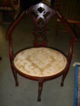 A Victorian mahogany corner chair, COLLECT ONLY.