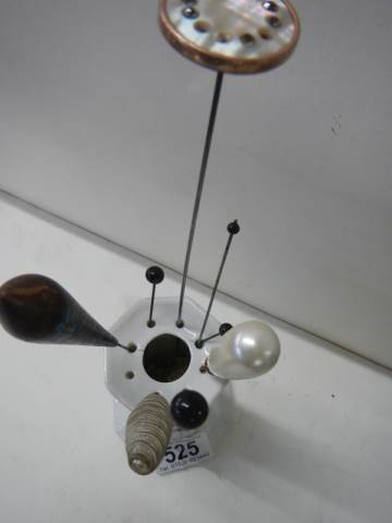 A hat pin stand and hat pins. - Image 3 of 3