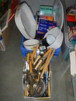 A box of kitchen ware and a box of kitchen utensils, COLLECT ONLY.