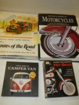 Four transport related books.