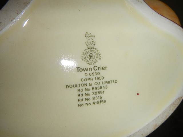 A Royal Doulton character jug, 'Town Crier' D6530. - Image 2 of 2
