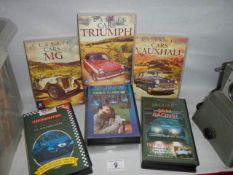 Three classic car DVD's and three videos.