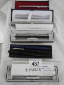 A quantity of pens including Parker.