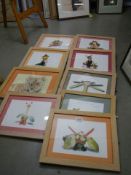 A quantity of framed and glazed printS, 41 x 33 cm COLLECT ONLY.