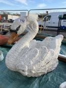 A 'Ride a white swan' garden ornament COLLECT ONLY