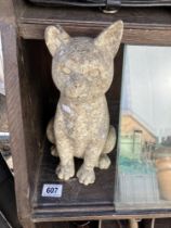 A stone cat garden ornament COLLECT ONLY
