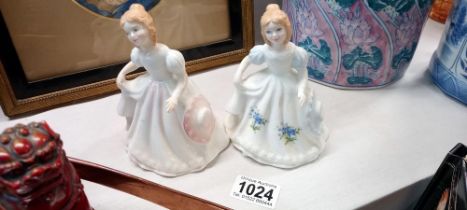 A Royal Doulton HN 2996 Amanda & HN3324 figure of the month July