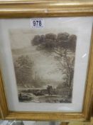 A set of three early 20th century rural scene engravings, COLLECT ONLY.