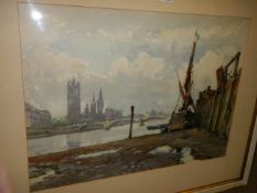 A good early 20th century watercolour signed Marc. COLLECT ONLY.