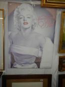A Marylin Monroe print on canvas entitled 'Some Like It Hot', 91.5 x 66 cm, COLLECT ONLY.