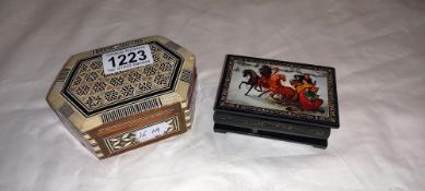 2 ornate trinket boxes