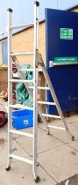 An Abru 3 way step ladder