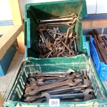 2x Boxes of ring / open end spanners