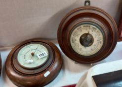 2 Edwardian aneroid barometers
