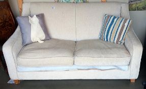 A cream 2 seater settee COLLECT ONLY