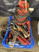 A box of tools & many weights & submersible pond pump COLLECT ONLY