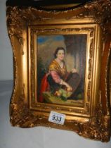 A gilt framed female study, COLLECT ONLY.