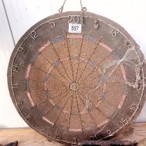 An old match dartboard