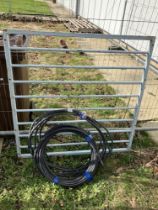 A large length of armoured mains cable & gate COLLECT ONLY