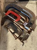 5 Heavy duty G clamps COLLECT ONLY