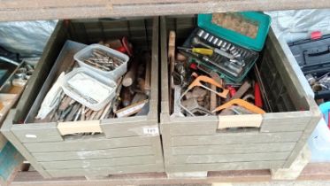 2 crates of various tool items COLLECT ONLY