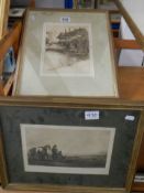 Two early 20th century engravings, COLLECT ONLY.