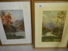 Two framed and glazed rural oil paintings, 53 x 40 cm COLLECT ONLY.