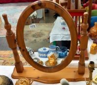 A solid pine dressing table mirror COLLECT ONLY