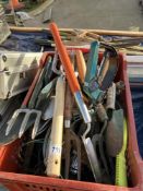 A box of garden tools COLLECT ONLY