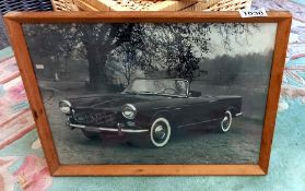 A Large Black & White Lancia Appia convertible photographic picture possibly press photograph Image: