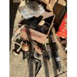 A scissor jack & vintage tools COLLECT ONLY