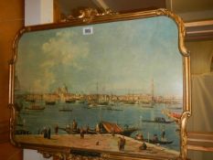 A gilt framed Venetian scene, COLLECT ONLY.