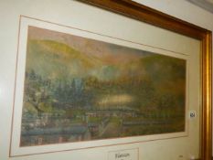 A framed and glazed print entitled Blaenaun, COLLECT ONLY.