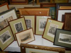 Seven good framed and glazed engravings, COLLECT ONLY.