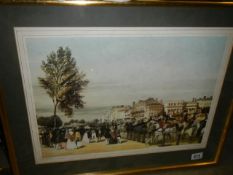 A framed and glazed engraving of Hyde Park Corner, 64 x 51 cm, COLLECT ONLY.