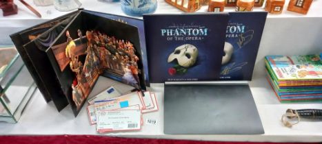 A collection of signed phantom of the opera photos including Michael Crawford etc. & many Phantom