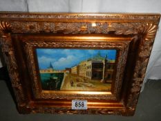 A gilt framed Venetian scene, 25.5 x 31 cm, COLLECT ONLY.