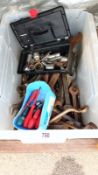 A container of sockets & large spanners COLLECT ONLY