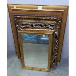 A selection of gilt framed mirrors of various sizes COLLECT ONLY