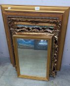 A selection of gilt framed mirrors of various sizes COLLECT ONLY